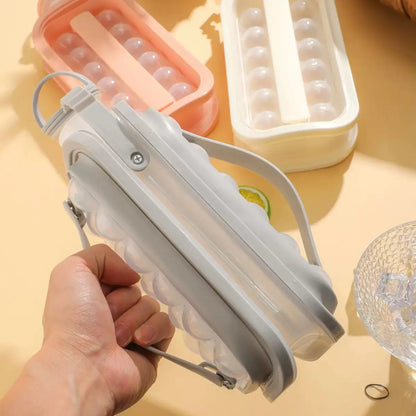 Professional Grade Spherical Ice Ball Maker Mold - Food Grade Silicone Ice Tray with Airtight Storage Box and Freezer Bag for Whiskey, Coffee, Water Bottles, and Cocktails