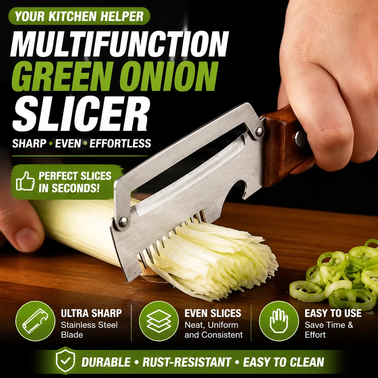 Set of 2 Multifunctional Kitchen Peelers with Wood Handles – Peeling, Slicing, Scraping, and Bottle Opening Tool