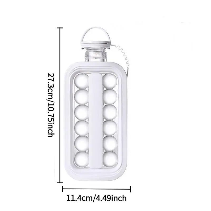 Professional Grade Spherical Ice Ball Maker Mold - Food Grade Silicone Ice Tray with Airtight Storage Box and Freezer Bag for Whiskey, Coffee, Water Bottles, and Cocktails