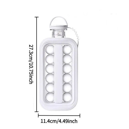 Professional Grade Spherical Ice Ball Maker Mold - Food Grade Silicone Ice Tray with Airtight Storage Box and Freezer Bag for Whiskey, Coffee, Water Bottles, and Cocktails