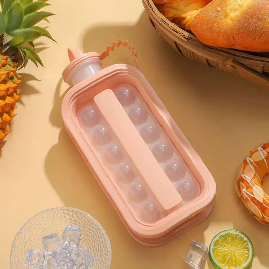 Professional Grade Spherical Ice Ball Maker Mold - Food Grade Silicone Ice Tray with Airtight Storage Box and Freezer Bag for Whiskey, Coffee, Water Bottles, and Cocktails