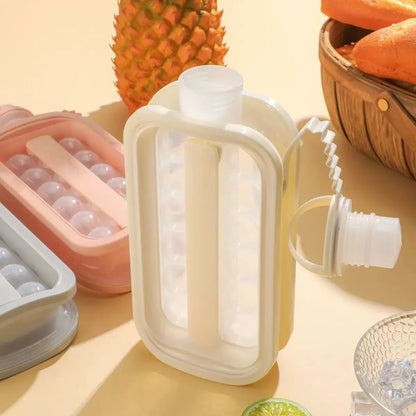Professional Grade Spherical Ice Ball Maker Mold - Food Grade Silicone Ice Tray with Airtight Storage Box and Freezer Bag for Whiskey, Coffee, Water Bottles, and Cocktails