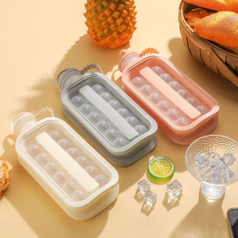 Professional Grade Spherical Ice Ball Maker Mold - Food Grade Silicone Ice Tray with Airtight Storage Box and Freezer Bag for Whiskey, Coffee, Water Bottles, and Cocktails